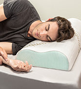 Flowen® Cuscino Cervicale in Memory Foam con Lavanda – Supporto Ergonomico per Collo, Traspirante, Antirussamento, Ipoallergenico, Fodera Lavabile